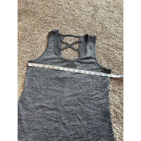 Marika Women's Criss Cross Back Tank Top Gray Size S Casual Summer - Picture 5 of 7